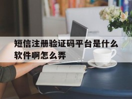 短信注册验证码平台是什么软件啊怎么弄