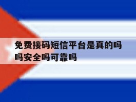 免费接码短信平台是真的吗吗安全吗可靠吗