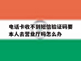 电话卡收不到短信验证码要本人去营业厅吗怎么办的简单介绍