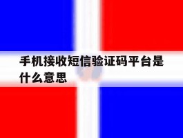 手机接收短信验证码平台是什么意思