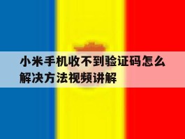 关于小米手机收不到验证码怎么解决方法视频讲解的信息