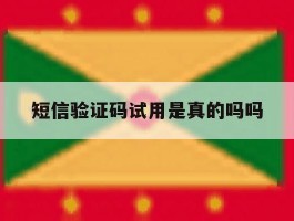 短信验证码试用是真的吗吗