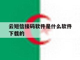 云短信接码软件是什么软件下载的
