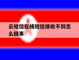 云短信在线短信接收不到怎么回事