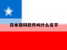 日本接码软件叫什么名字