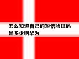 怎么知道自己的短信验证码是多少啊华为