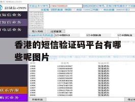 香港的短信验证码平台有哪些呢图片