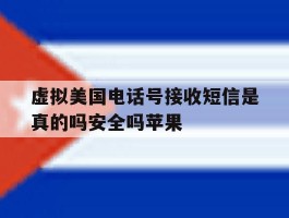 虚拟美国电话号接收短信是真的吗安全吗苹果