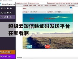 关于超级云短信验证码发送平台在哪看啊的信息