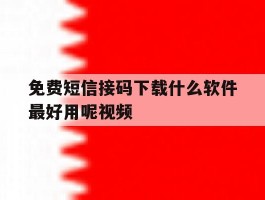 免费短信接码下载什么软件最好用呢视频