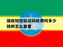 接收短信验证码收费吗多少钱啊怎么查看