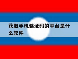 获取手机验证码的平台是什么软件