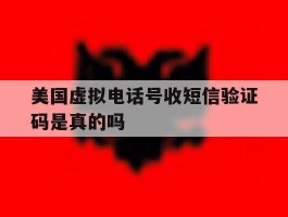 美国虚拟电话号收短信验证码是真的吗