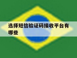选择短信验证码接收平台有哪些