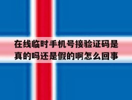 在线临时手机号接验证码是真的吗还是假的啊怎么回事的简单介绍