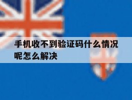 手机收不到验证码什么情况呢怎么解决
