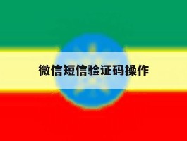 微信短信验证码操作