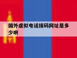 包含国外虚拟电话接码网址是多少啊的词条