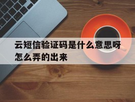 云短信验证码是什么意思呀怎么弄的出来