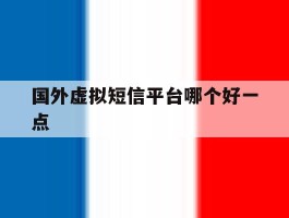 国外虚拟短信平台哪个好一点