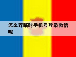 怎么弄临时手机号登录微信呢