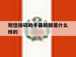 短信接码助手最新版是什么样的