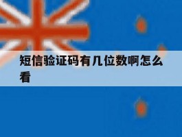 短信验证码有几位数啊怎么看