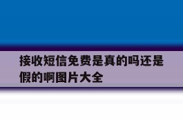 接收短信免费是真的吗还是假的啊图片大全