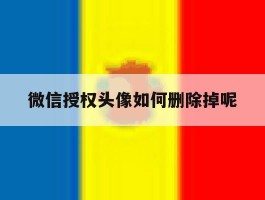 微信授权头像如何删除掉呢