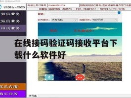 在线接码验证码接收平台下载什么软件好