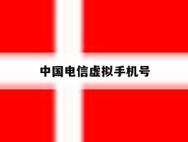 中国电信虚拟手机号