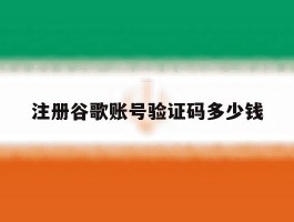 注册谷歌账号验证码多少钱