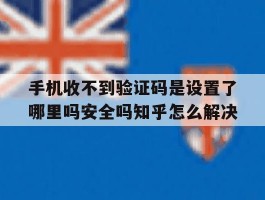 手机收不到验证码是设置了哪里吗安全吗知乎怎么解决的简单介绍