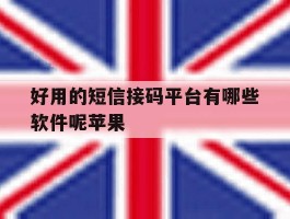 好用的短信接码平台有哪些软件呢苹果