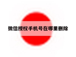 微信授权手机号在哪里删除