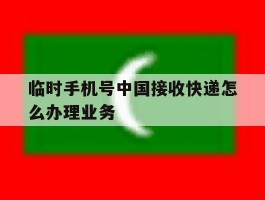 临时手机号中国接收快递怎么办理业务