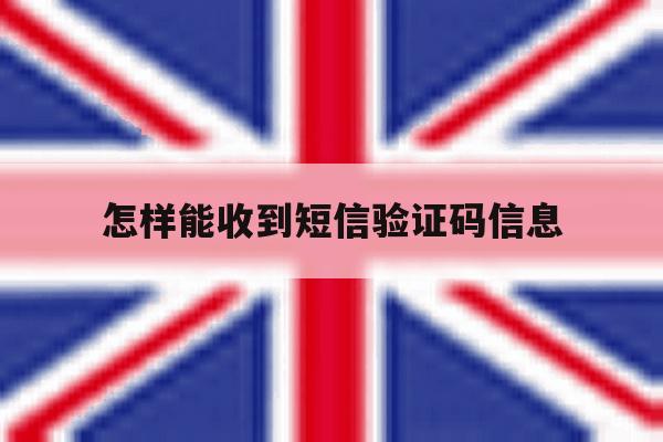 怎样能收到短信验证码信息 怎样能收到短信验证码信息