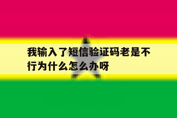 我输入了短信验证码老是不行为什么怎么办呀的简单介绍 我输入了短信验证码老是不行为什么怎么办呀的简单介绍