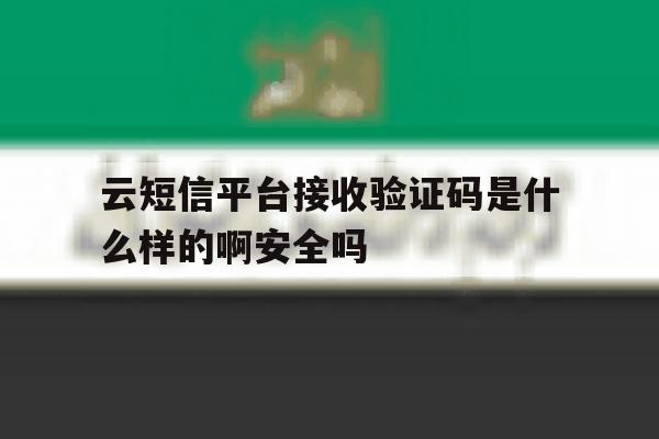 云短信平台接收验证码是什么样的啊安全吗的简单介绍 云短信平台接收验证码是什么样的啊安全吗的简单介绍