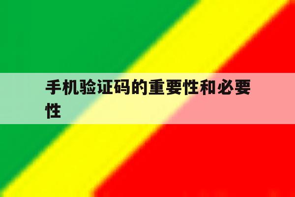 手机验证码的重要性和必要性 手机验证码的重要性和必要性