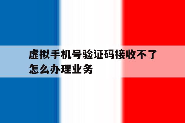 虚拟手机号验证码接收不了怎么办理业务的简单介绍 虚拟手机号验证码接收不了怎么办理业务的简单介绍