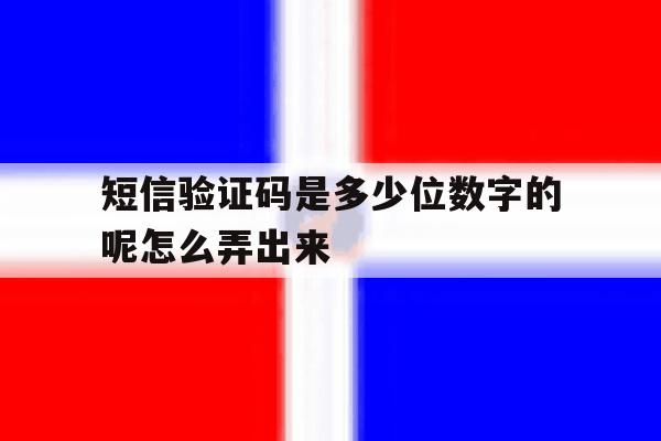 短信验证码是多少位数字的呢怎么弄出来 短信验证码是多少位数字的呢怎么弄出来