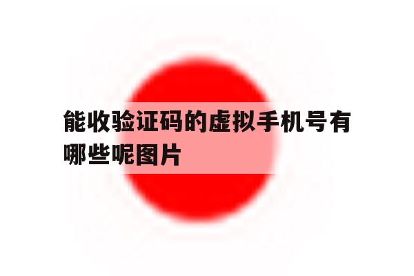 能收验证码的虚拟手机号有哪些呢图片 能收验证码的虚拟手机号有哪些呢图片