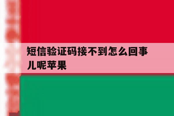 短信验证码接不到怎么回事儿呢苹果 短信验证码接不到怎么回事儿呢苹果