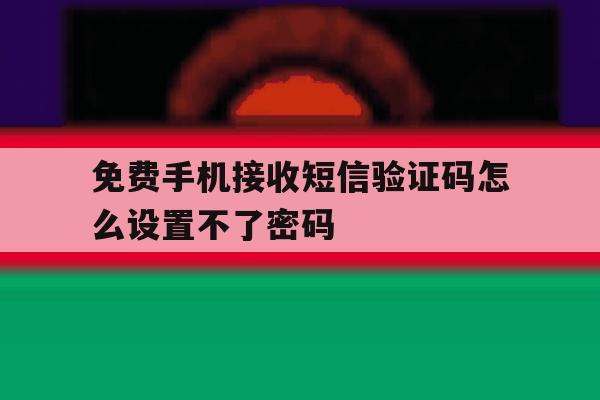 免费手机接收短信验证码怎么设置不了密码 免费手机接收短信验证码怎么设置不了密码