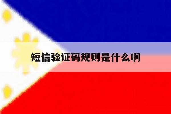 短信验证码规则是什么啊 短信验证码规则是什么啊