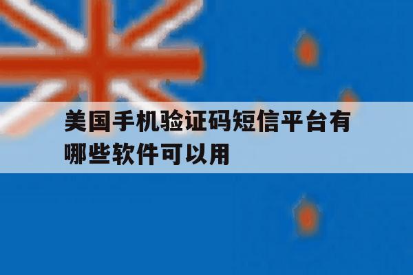美国手机验证码短信平台有哪些软件可以用 美国手机验证码短信平台有哪些软件可以用