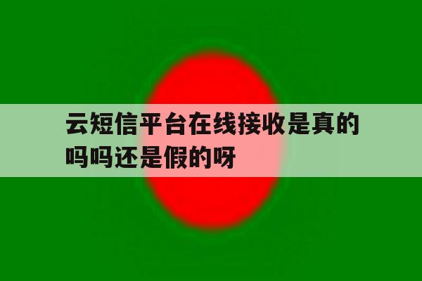 关于云短信平台在线接收是真的吗吗还是假的呀的信息 关于云短信平台在线接收是真的吗吗还是假的呀的信息