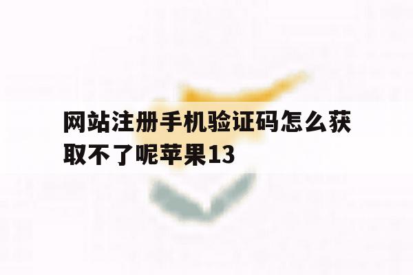 包含网站注册手机验证码怎么获取不了呢苹果13的词条