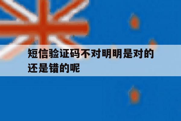 短信验证码不对明明是对的还是错的呢 短信验证码不对明明是对的还是错的呢